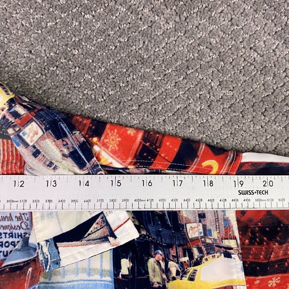 Vintage 33 Degrees New York All Over Print Button Down Shirt Men's Medium 90s - Picture 12 of 14